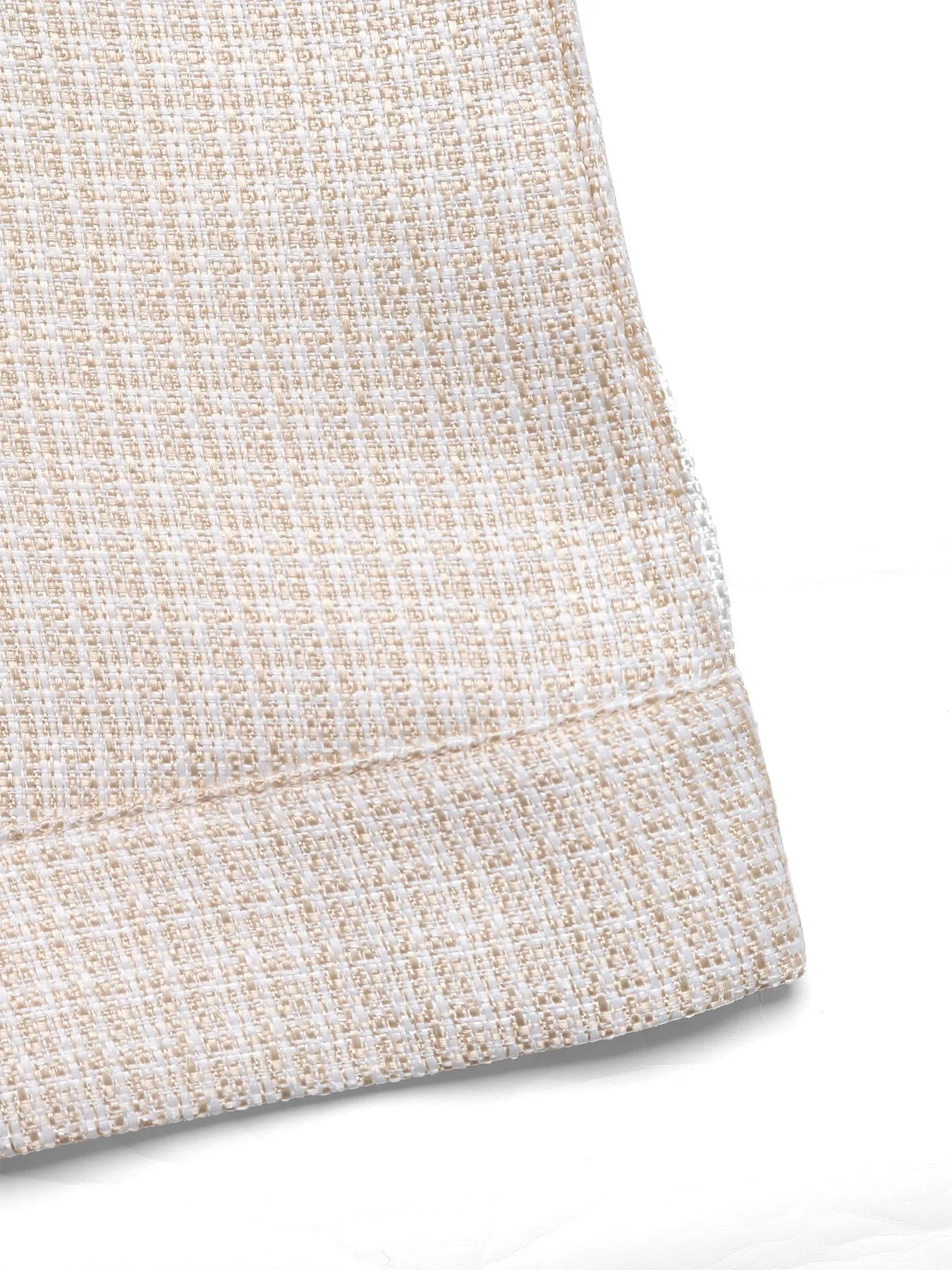 Back view of model wearing Button Front Jacket with Pocket Details, showcasing tailored design.