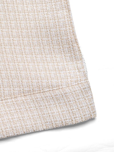 Back view of model wearing Button Front Jacket with Pocket Details, showcasing tailored design.