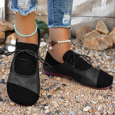 Back view of Casual Lace-Up Loafers, showing the heel design and functional laces