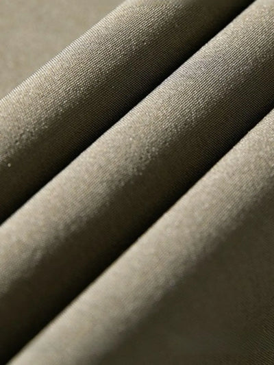 Side view showcasing the fit of Men's Drawstring Wide Leg Pants in Sage.