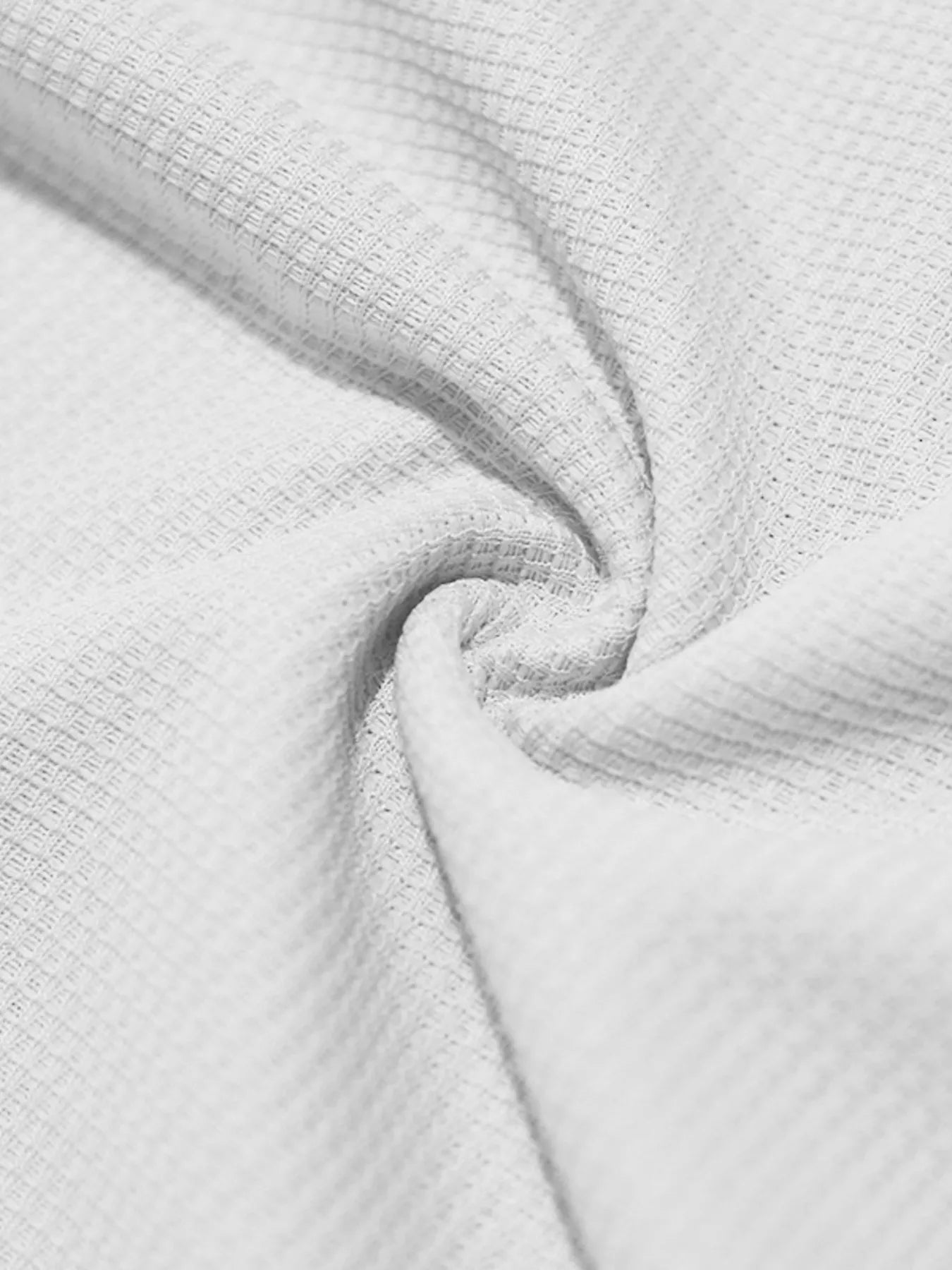 Model wearing Men's Round Neck Short Sleeve Top and Shorts Set in White from the back.