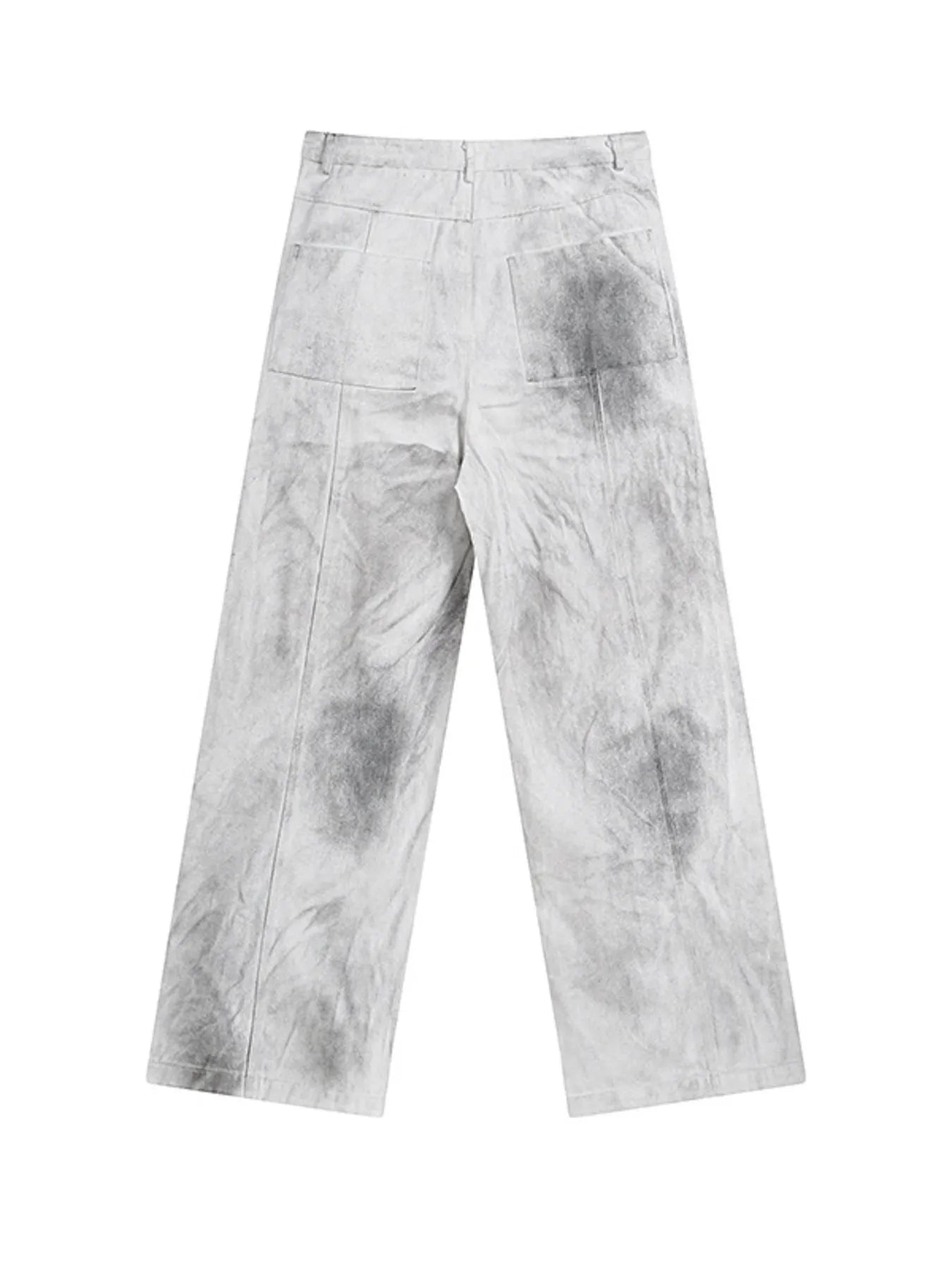 Side view showcasing the fit of Men's Wide Leg Cargo Jeans in Wasteland White.