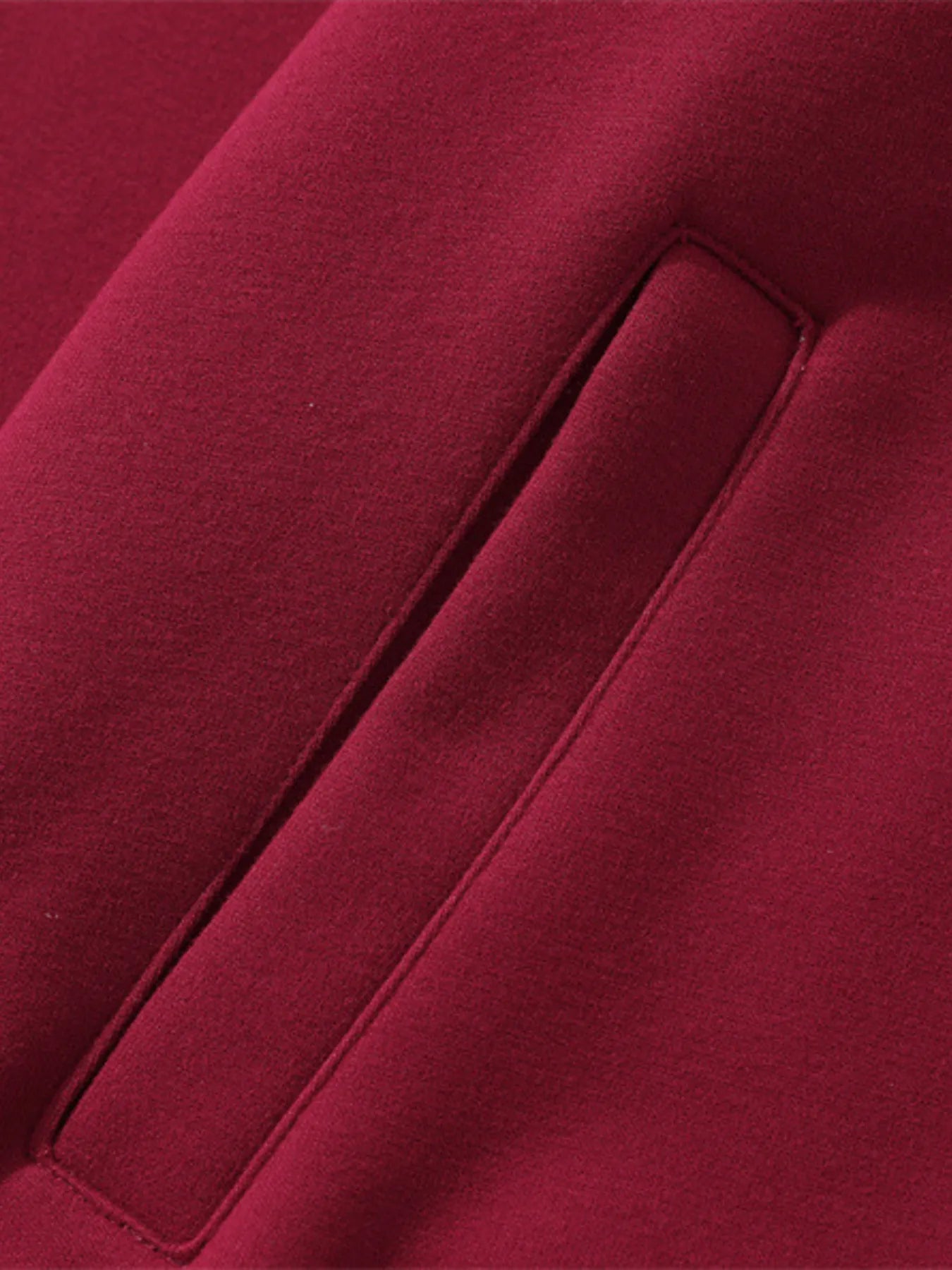 Front view of Men's Zip-Up Hooded Jacket in Red with graphic design.