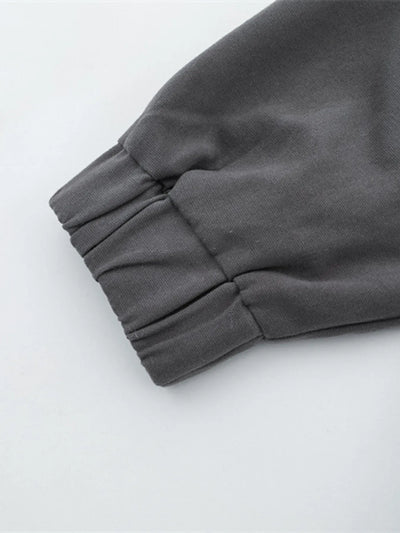 Side view showcasing the fit of Men's Zip-Up Long Sleeve Jacket in Dark Gray.