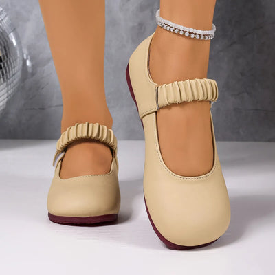 Back view of Round Toe Flat Loafers, emphasizing the relaxed fit and streamlined design.