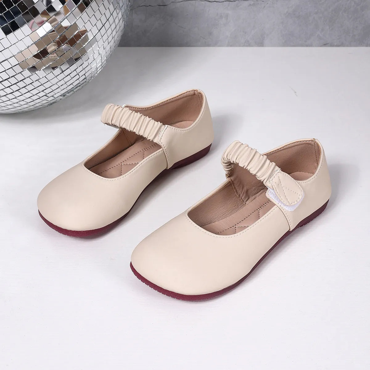 Model wearing Round Toe Flat Loafers, showcasing their comfortable, stylish, and versatile look.