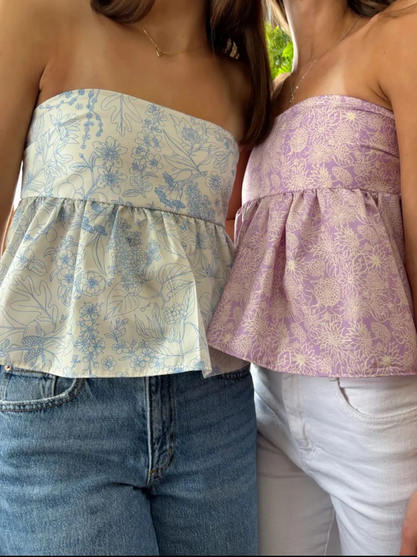 Back view highlighting the design of Tie Back Tube Top in Purple